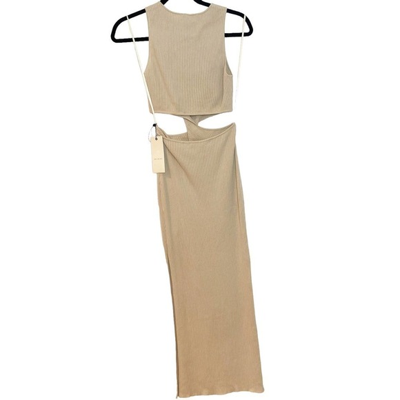 BEC&BRIDGE Sand Riviera Knit Twist Midi Dress Size 8 NWT - Picture 9 of 12